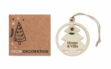 Logo trade promotional gifts picture of: Wooden tree shape hanger